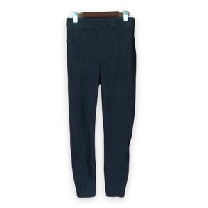 Spanx Houndstooth Ankle Jean-ish Leggings Black Brown Size Medium